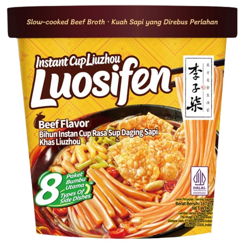 LIZIQI Instant Cup Liuzhou Luosifen Overseas Edition (Beef Flavor)