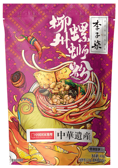 李子柒爆椒酸笋柳州螺蛳粉