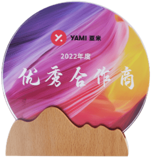 2022年优秀合作商 美国亚米网奖杯